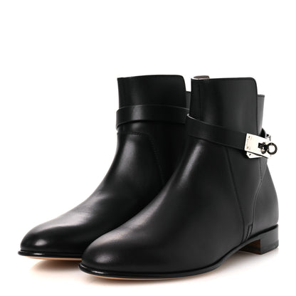Hermes Calfskin Neo Low Boots 37 Black 4 of 12