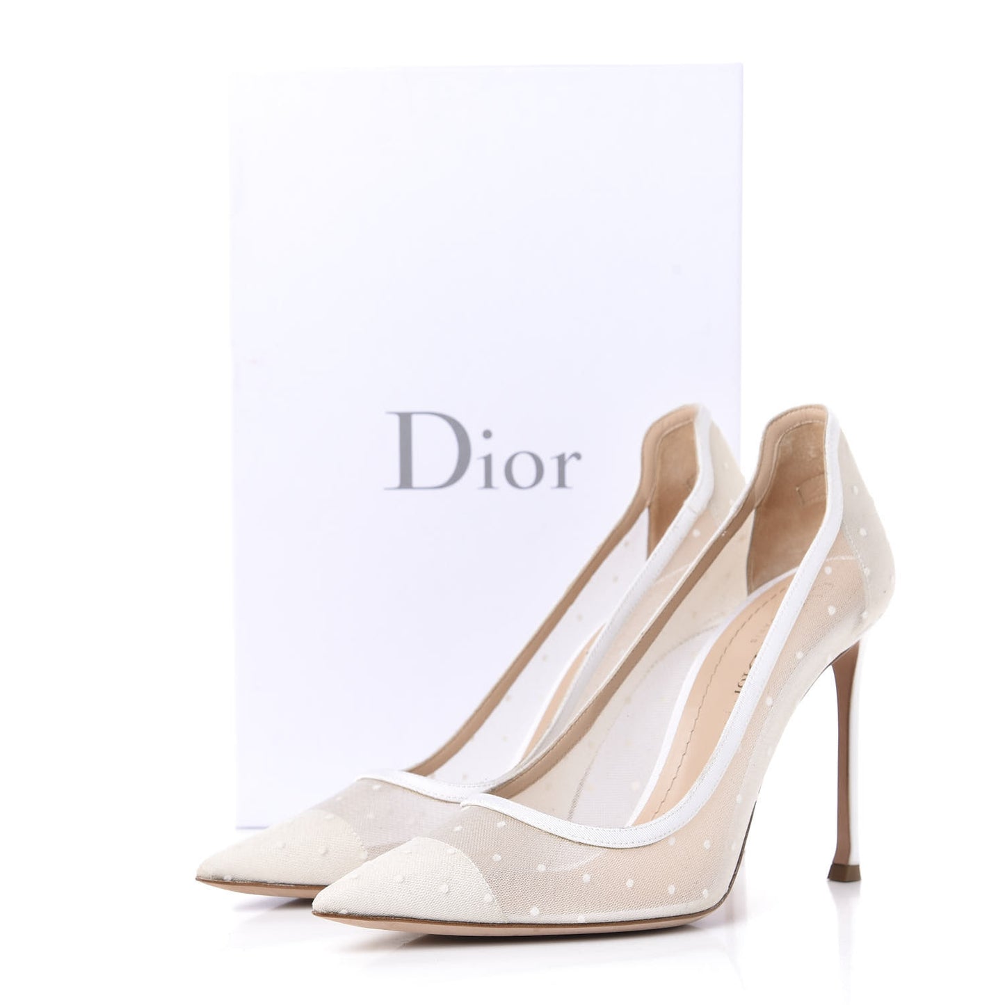 Mesh Plumetis Tulle D-Moi Pumps 39.5 White