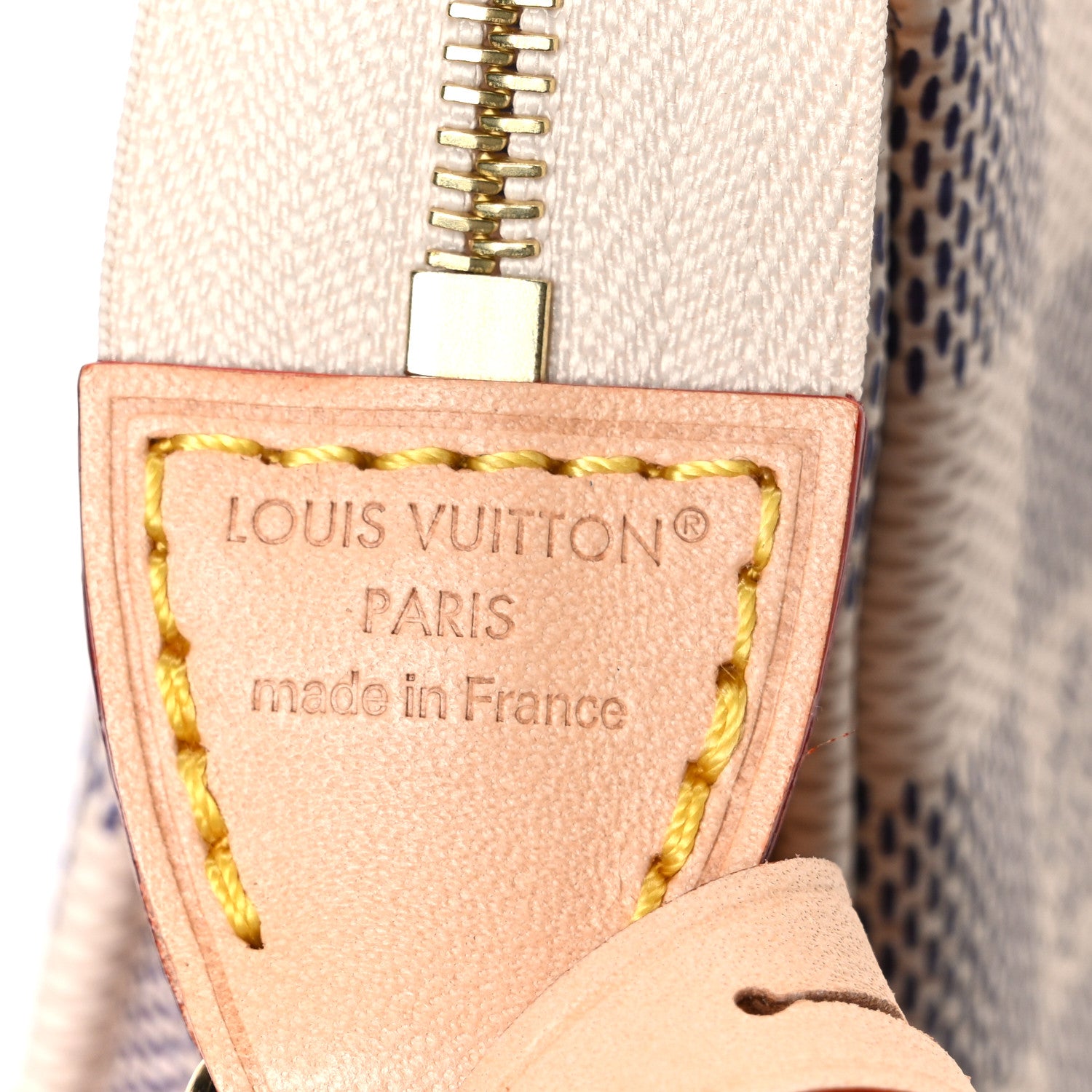 Louis Vuitton Damier Azur Pochette Accessories NM Rose Ballerine 6 of 9