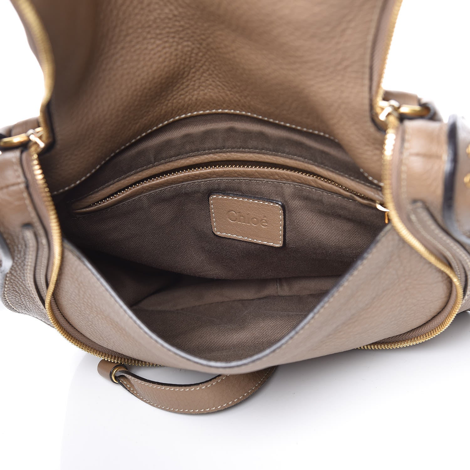 Chloe Calfskin Medium Marcie Round Zip Crossbody Bag Nut 7 of 18