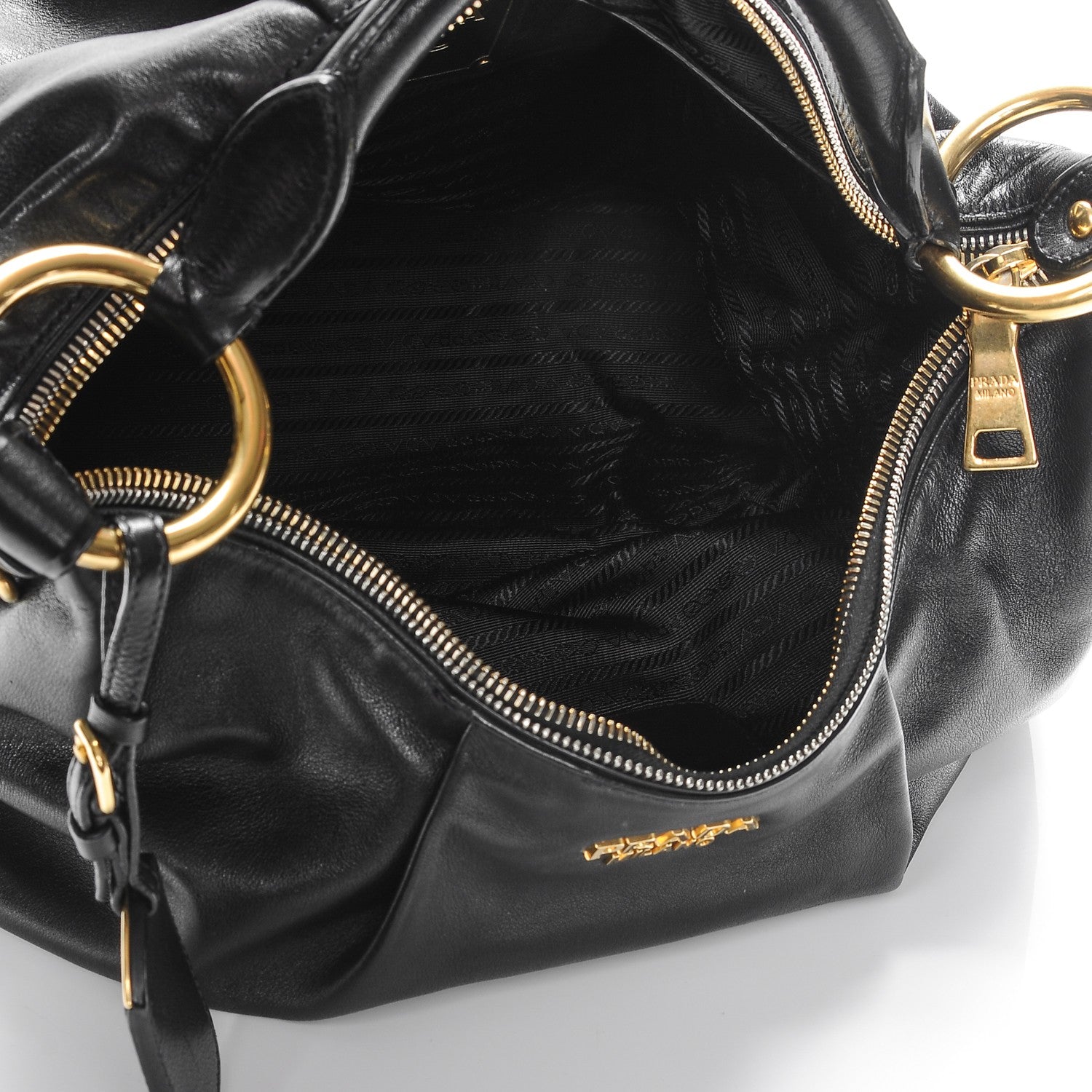 Prada Soft Calf Hobo Nero Black 5 of 8