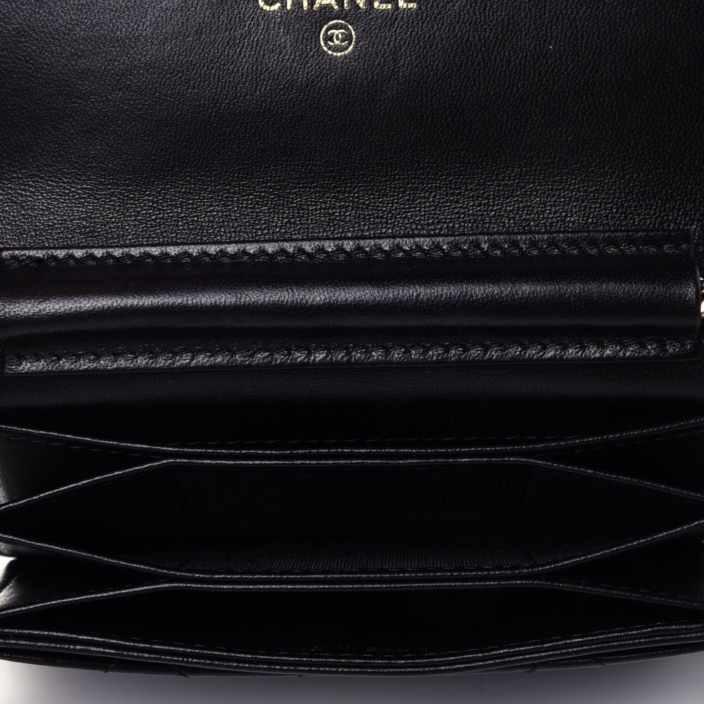 Lambskin Quilted My Chanel Lady Card Holder On Chain Black