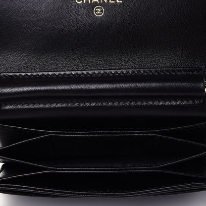 Chanel Lambskin Quilted My Chanel Lady Card Holder On Chain Black 3 of 4
