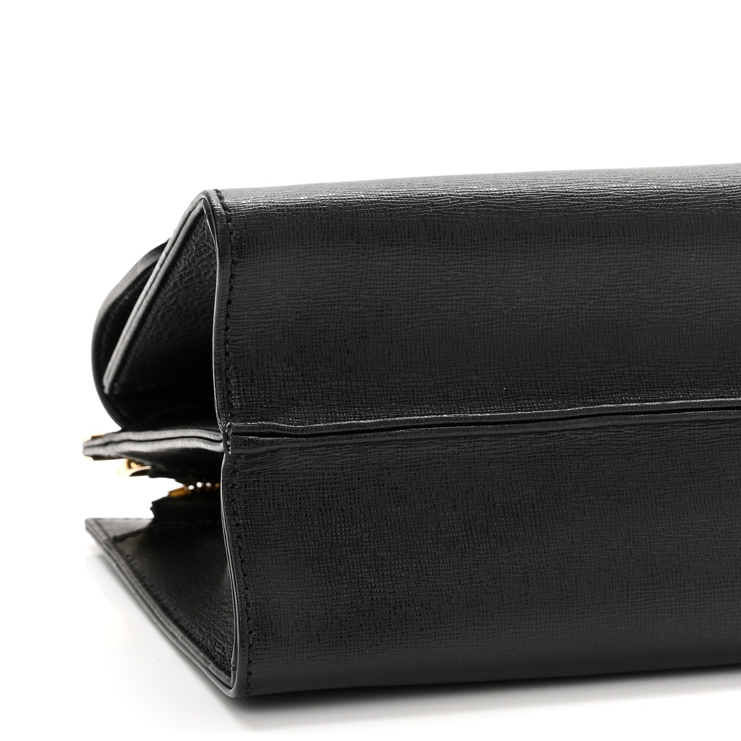 Vitello Elite Studded Monster Mini Demi Jour Shoulder Bag Black