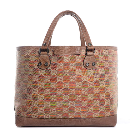 Gucci Straw Libeccio Monogram Large Sunset Tote Multicolor 1 of 7