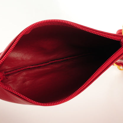 Chanel Lambskin Quilted Drawstring Shoulder Bag Red 7 of 10