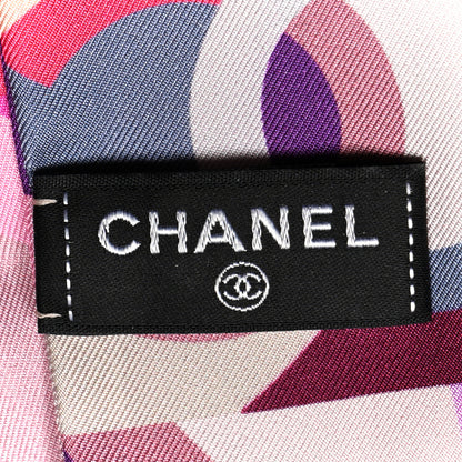 Chanel Silk CC Slim Bandeau Pink Purple Beige 3 of 3