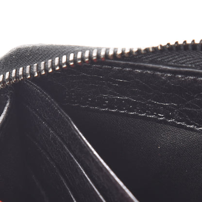 Valentino Garavani Craquele Nappa Rockstud Spike Zip Around Wallet Black 10 of 10