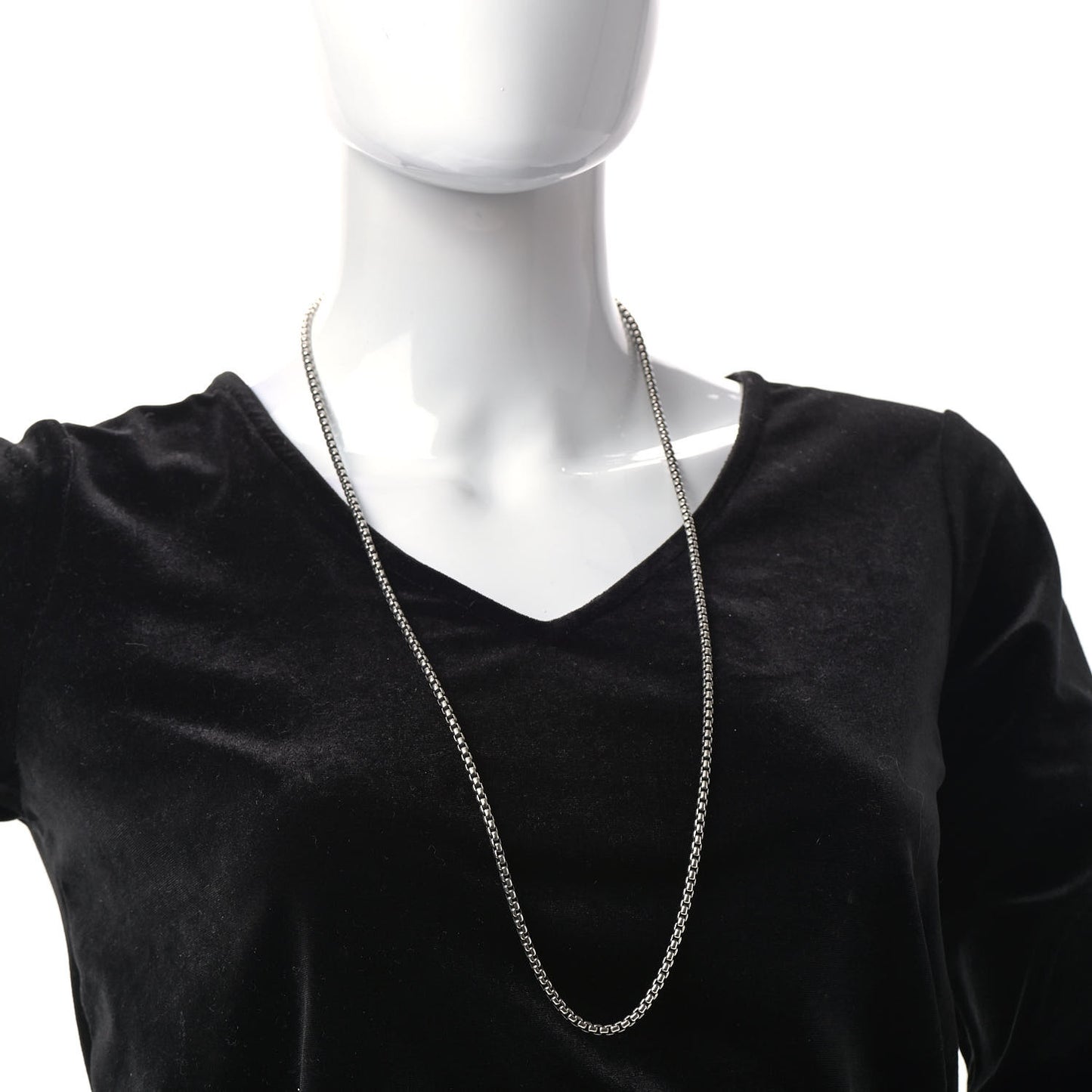 Sterling Silver 14K Yellow Gold 5mm Box Chain Necklace 32"