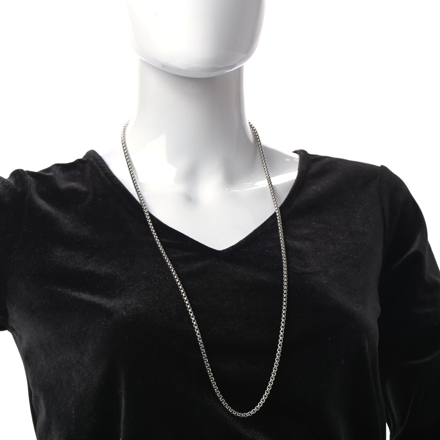David Yurman Sterling Silver 14K Yellow Gold 5mm Box Chain Necklace 32" 2 of 6