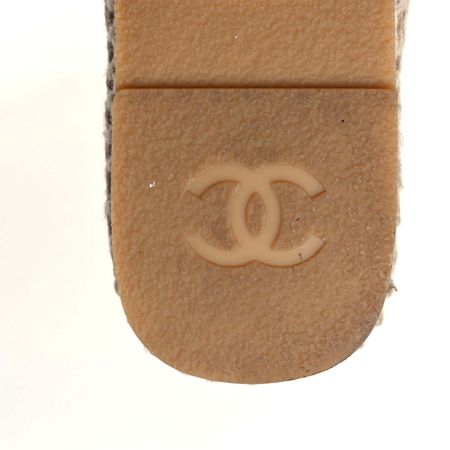 Denim CC Espadrille Mules 41 Beige Black