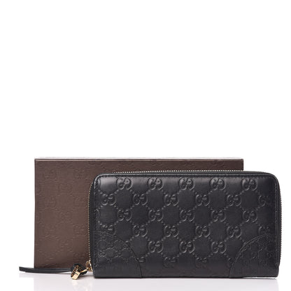 Gucci Guccissima Signature Microguccissima Bree Zip Around Wallet Black 9 of 9