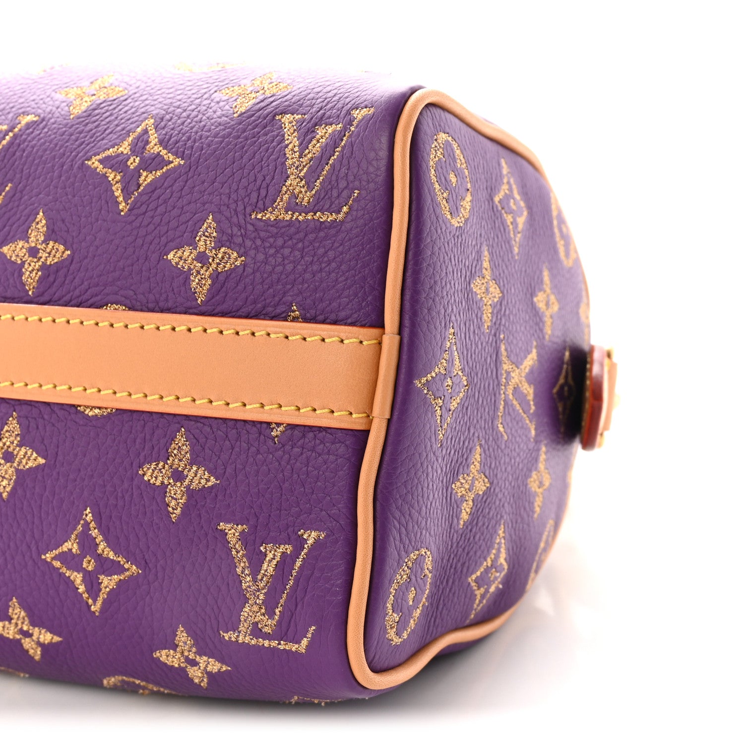 Louis Vuitton Calfskin Monogram Speedy P9 Bandouliere 20  Golden Lotus Purple 10 of 10