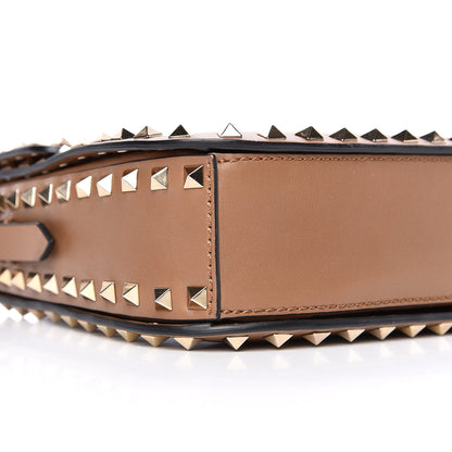 Valentino Garavani Vitello Medium Rockstud Flap Saddle Bag Nocciola 12 of 14