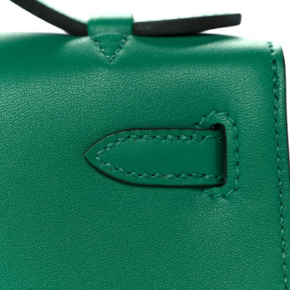 Hermes Swift Kelly Pochette Clutch Vert Vertigo 11 of 28