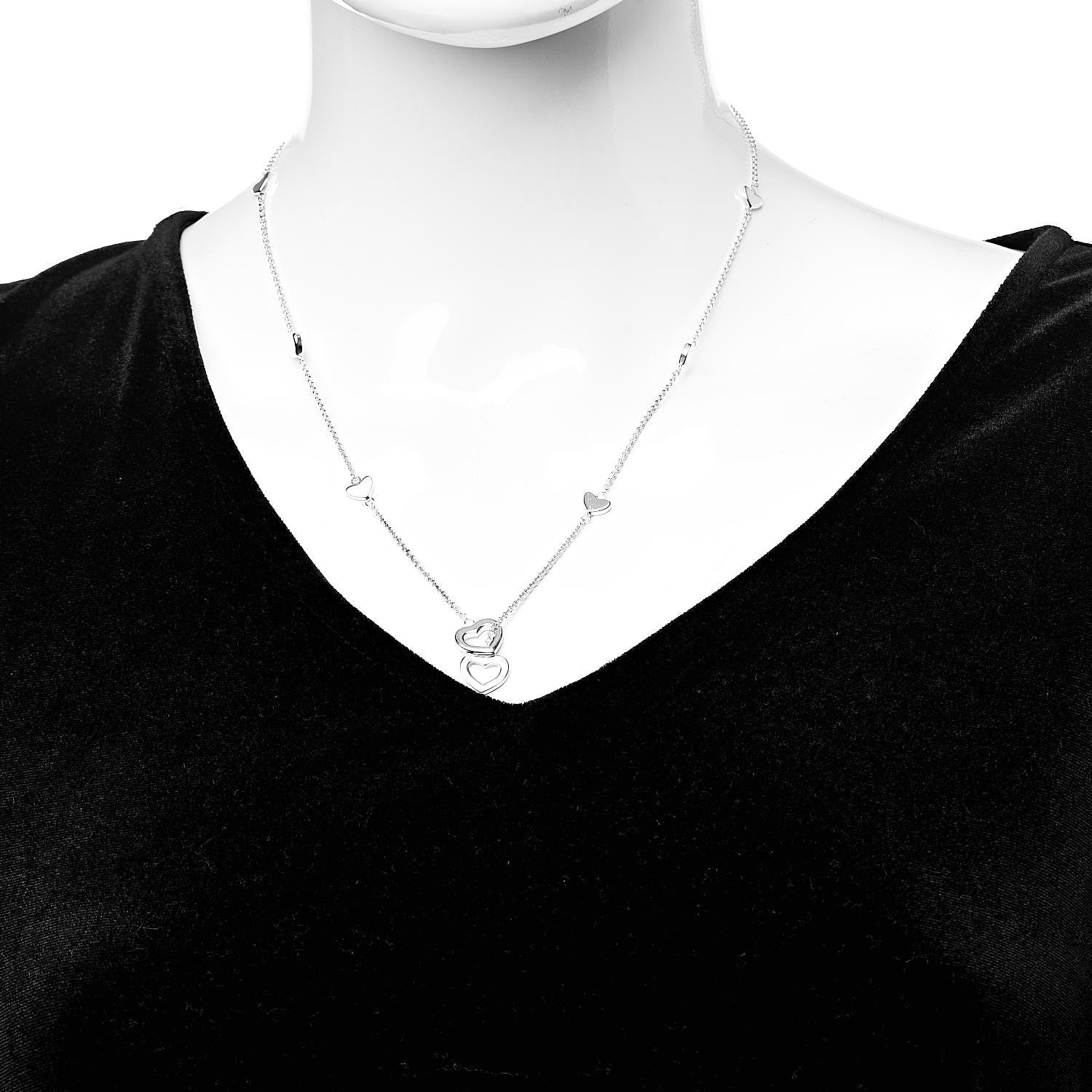 Tiffany Sterling Silver Heart Lariat Necklace 2 of 6