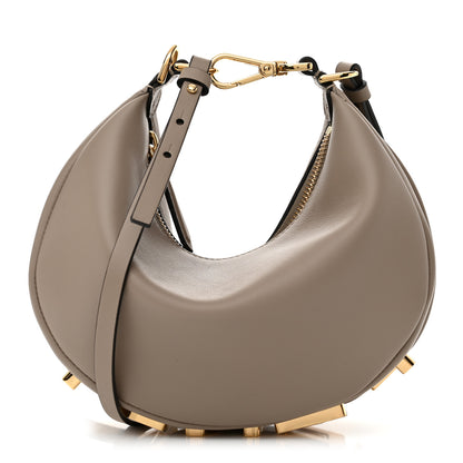 Fendi Vitello Grace Matte Mini Fendigraphy Hobo Bag Tortora 1 of 9