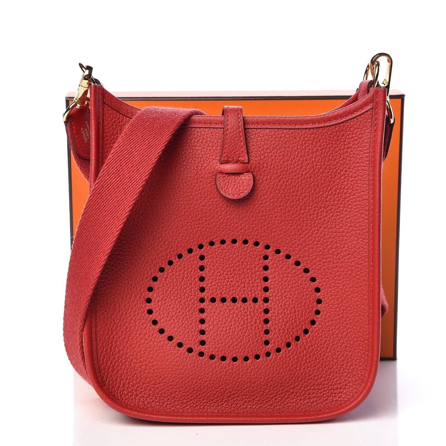 Hermes Taurillon Maurice Evelyne TPM Rouge Piment 11 of 11