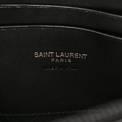 Saint Laurent Grain De Poudre Matelasse Monochrome Monogram Mini Lou Camera Bag Black 6 of 11