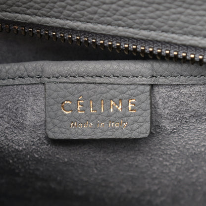 Celine Drummed Calfskin Nano Luggage Kohl 11 of 21