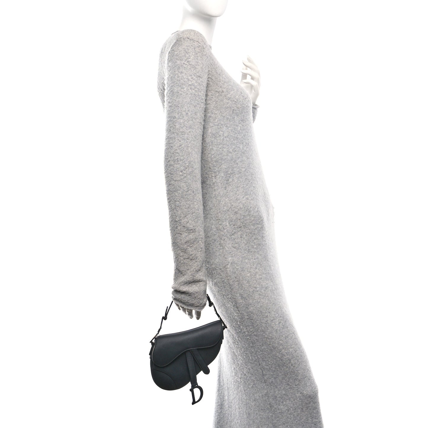 Ultra Matte Calfskin Mini Saddle Bag Black
