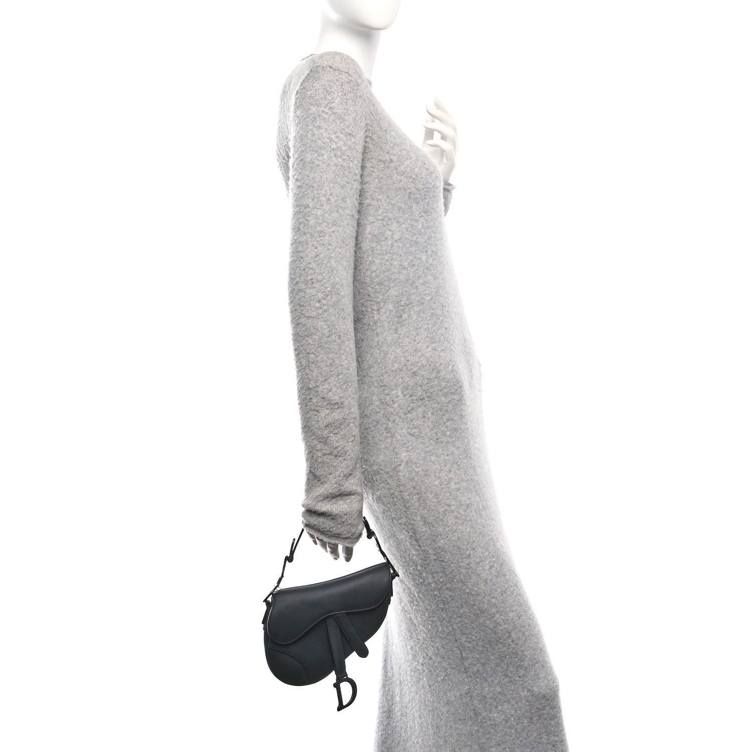 Christian Dior Ultra Matte Calfskin Mini Saddle Bag Black 2 of 10