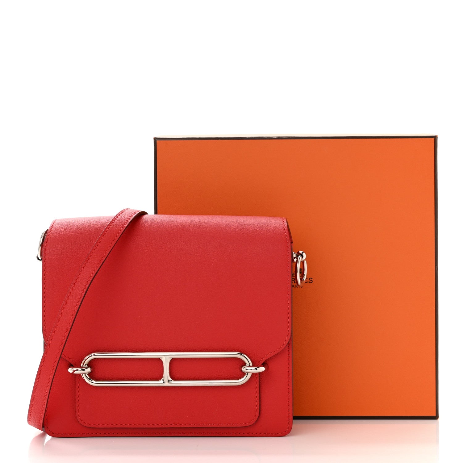 Hermes Evercolor Mini Sac Roulis Rouge De Coeur 11 of 11