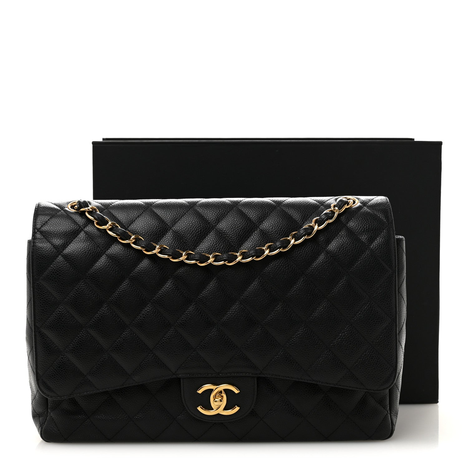 Chanel Caviar Quilted Maxi Double Flap Black 12 of 12