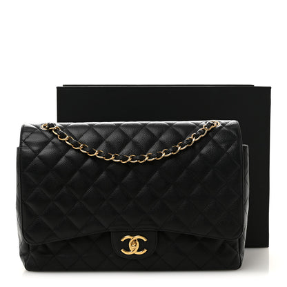 Chanel Caviar Quilted Maxi Double Flap Black 12 of 12