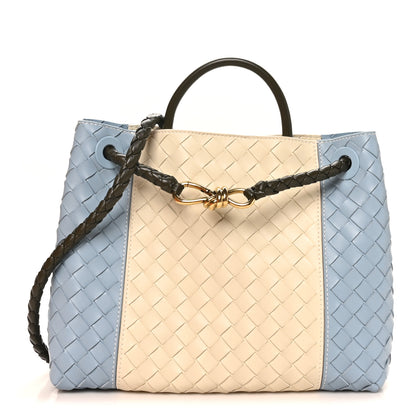 Bottega Veneta Nappa Intrecciato Medium Andiamo Shoulder Bag Sea Salt Ice Kaki 1 of 9
