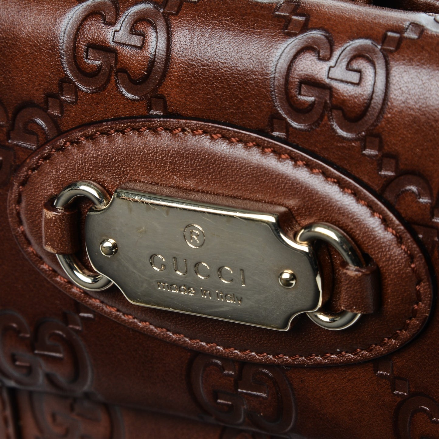 Guccissima French Flap Wallet Brown