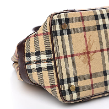 Burberry Haymarket Check Buckle Satchel Chocolate 7 of 14
