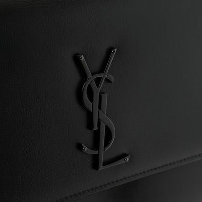 Saint Laurent Calfskin Large Monogram Monochrome Sunset Black 13 of 14