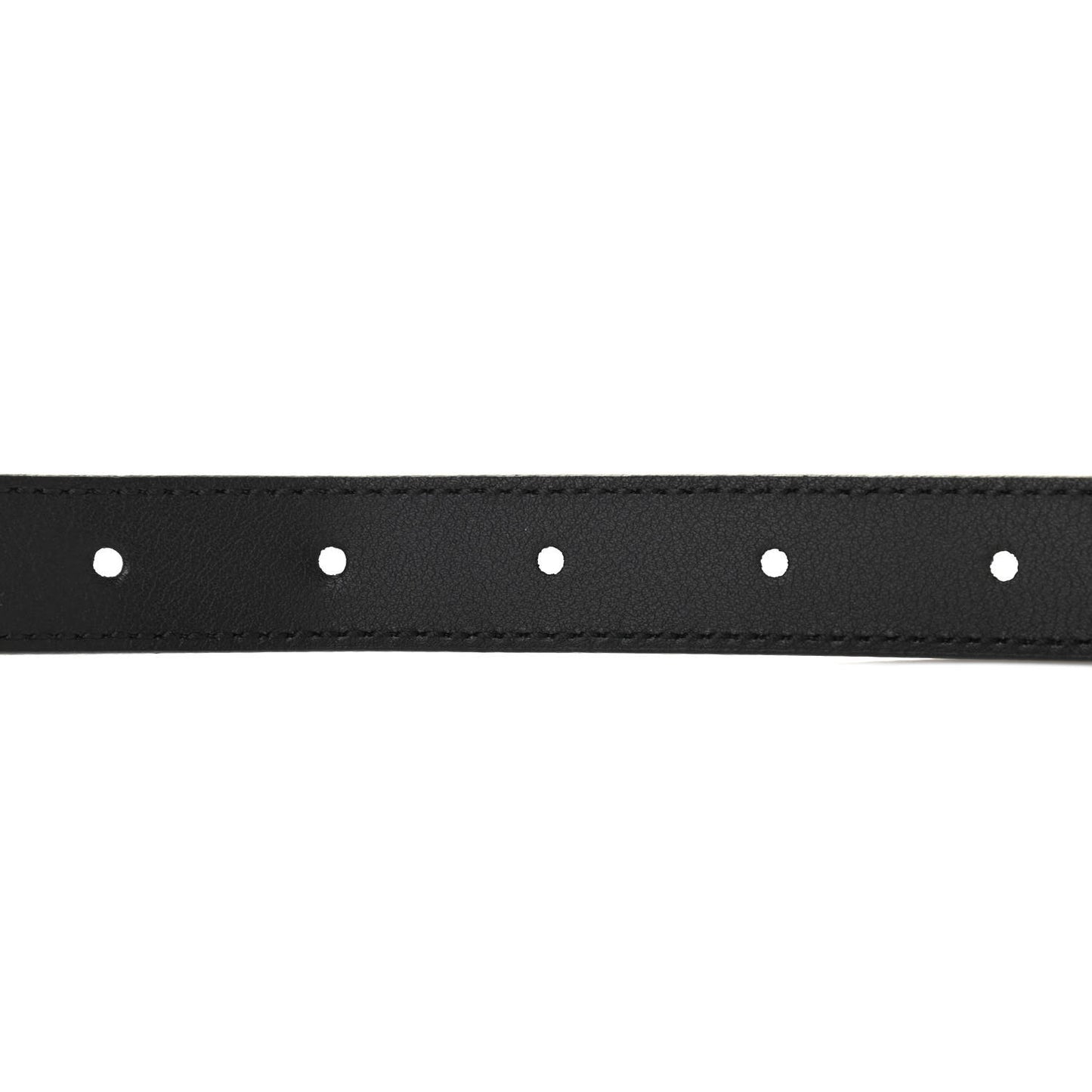 Calfskin Pearl Double G 20mm Belt 90 36 Black Cream