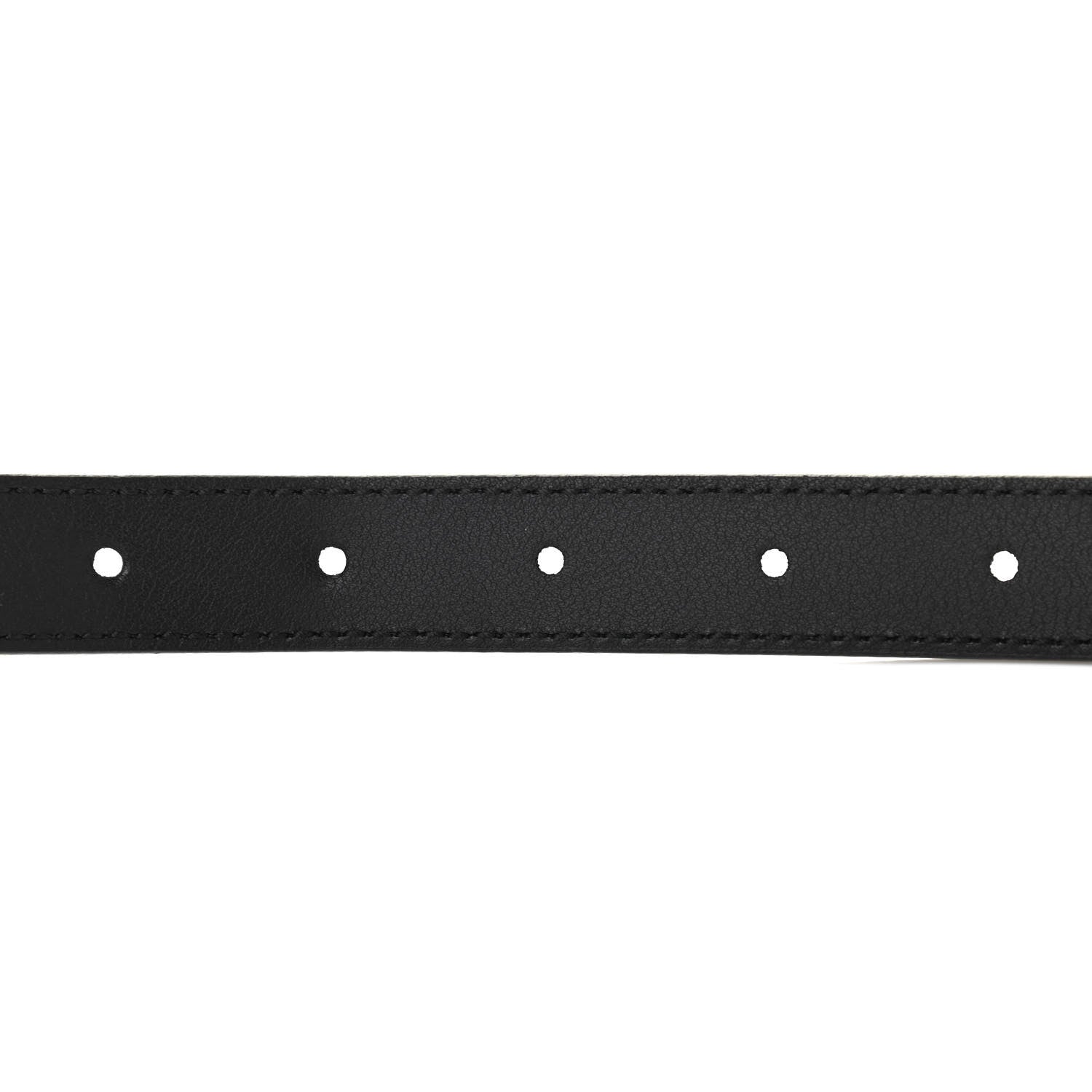 Gucci Calfskin Pearl Double G 20mm Belt 90 36 Black Cream 9 of 11