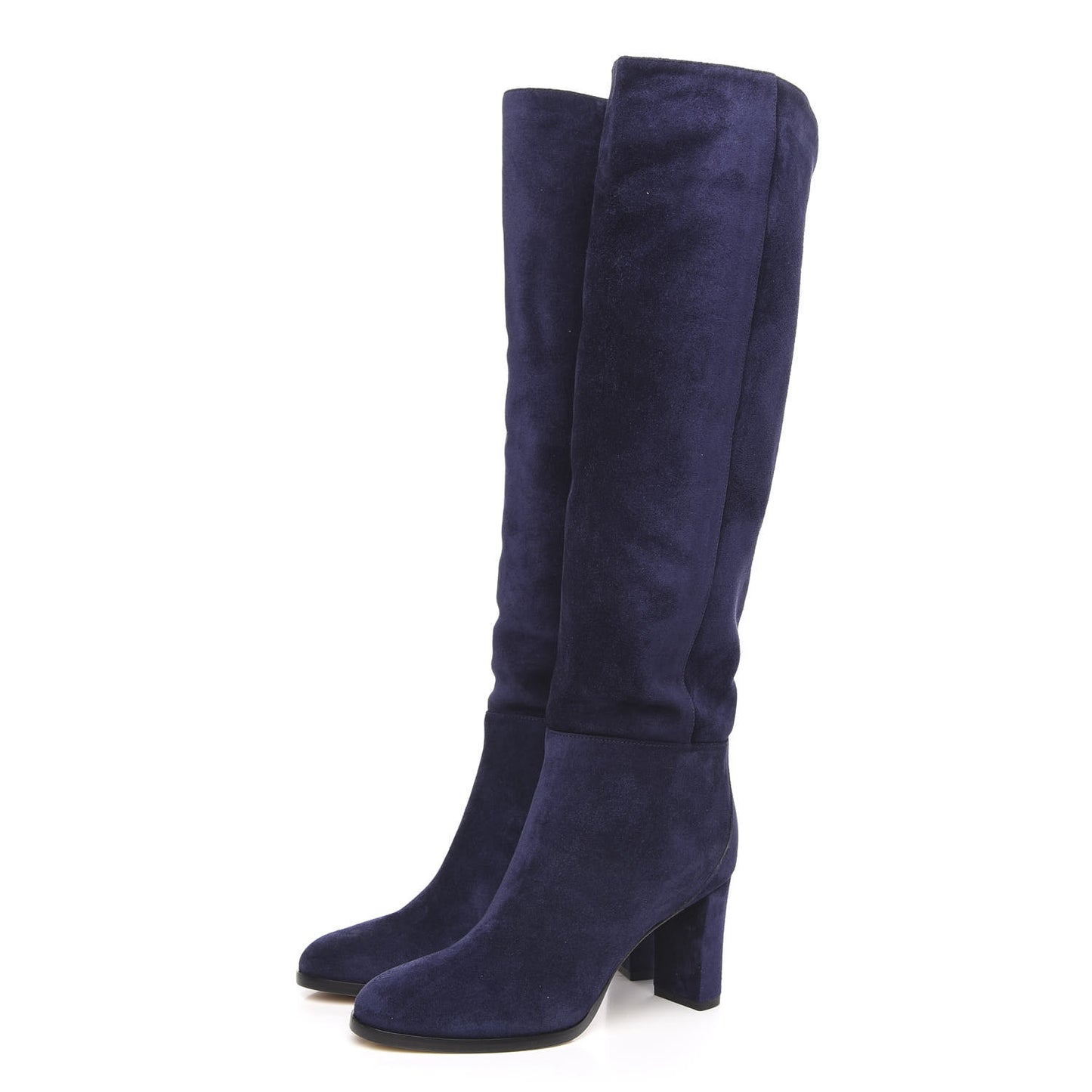 Suede Madalie 80 Knee High Boots 37.5 Navy