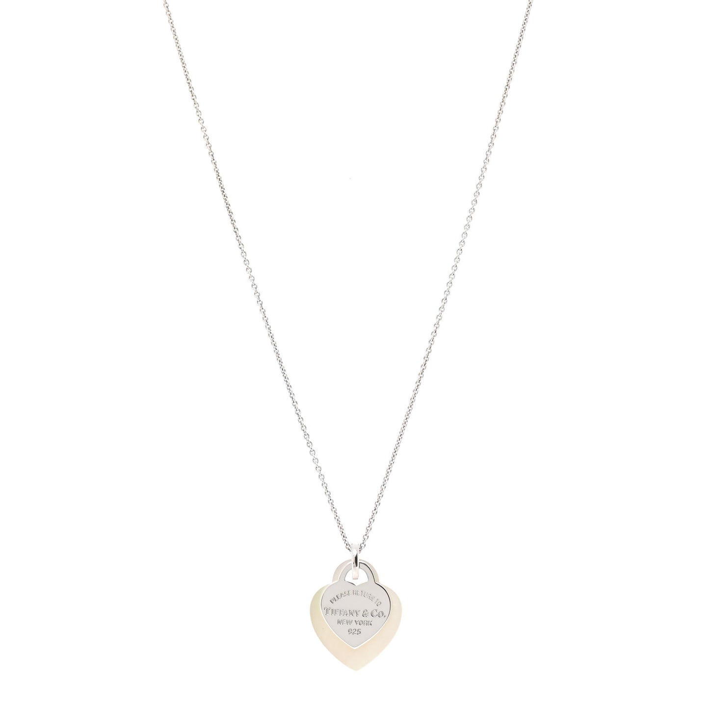 Sterling Silver Mother of Pearl Return to Tiffany Pendant Necklace
