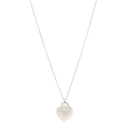Tiffany Sterling Silver Mother of Pearl Return to Tiffany Pendant Necklace 1 of 7