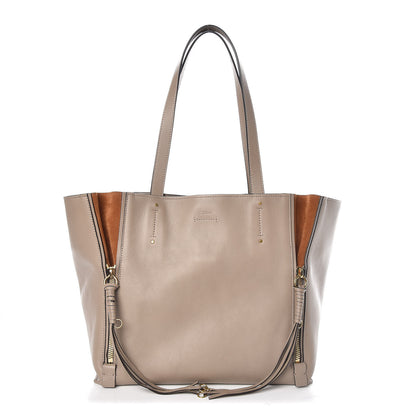 Chloe Smooth Calfskin Medium Milo Shopping Tote Motty Grey 1 of 10