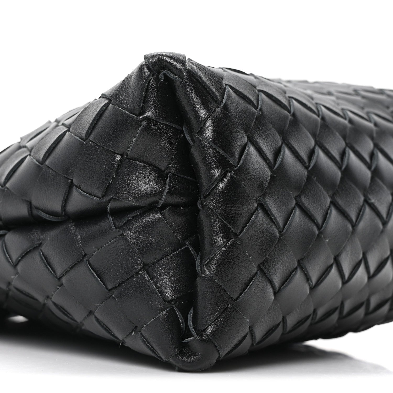 Bottega Veneta Nappa Intrecciato Small Fold Crossbody Messenger Black 8 of 9