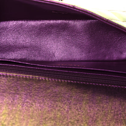 Chanel Iridescent Lambskin Quilted Mini Rectangular Flap Purple 4 of 5