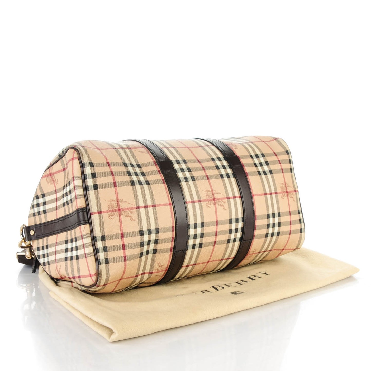Haymarket Check Duffle Bag Dark Brown