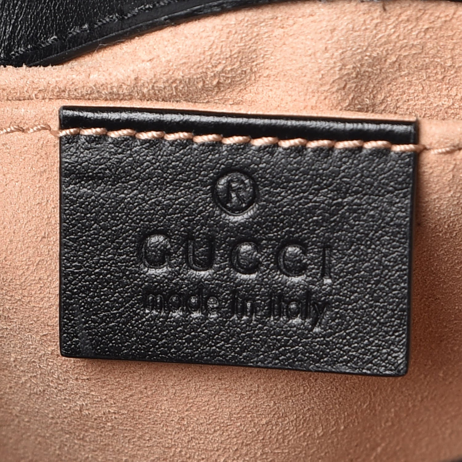 Gucci Calfskin Matelasse Mini GG Marmont Shoulder Bag Black 8 of 10
