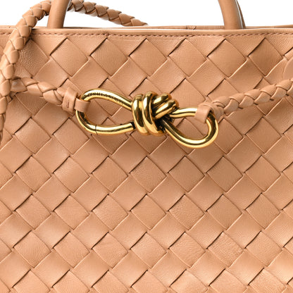 Bottega Veneta Nappa Intrecciato Small Andiamo Shoulder Bag Biscuit 7 of 9
