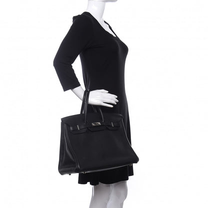 Hermes Taurillon Clemence Birkin 35 Black 2 of 11