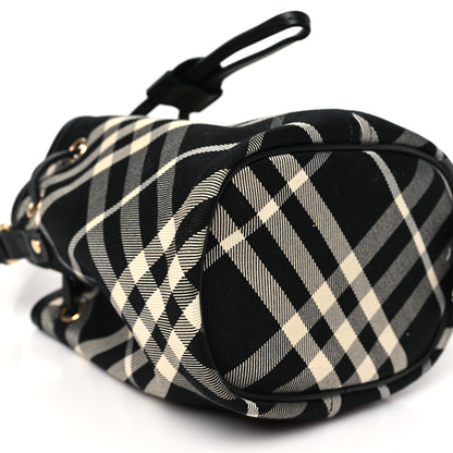 Burberry Check Mini Drawstring Pouch Black Calico 8 of 10