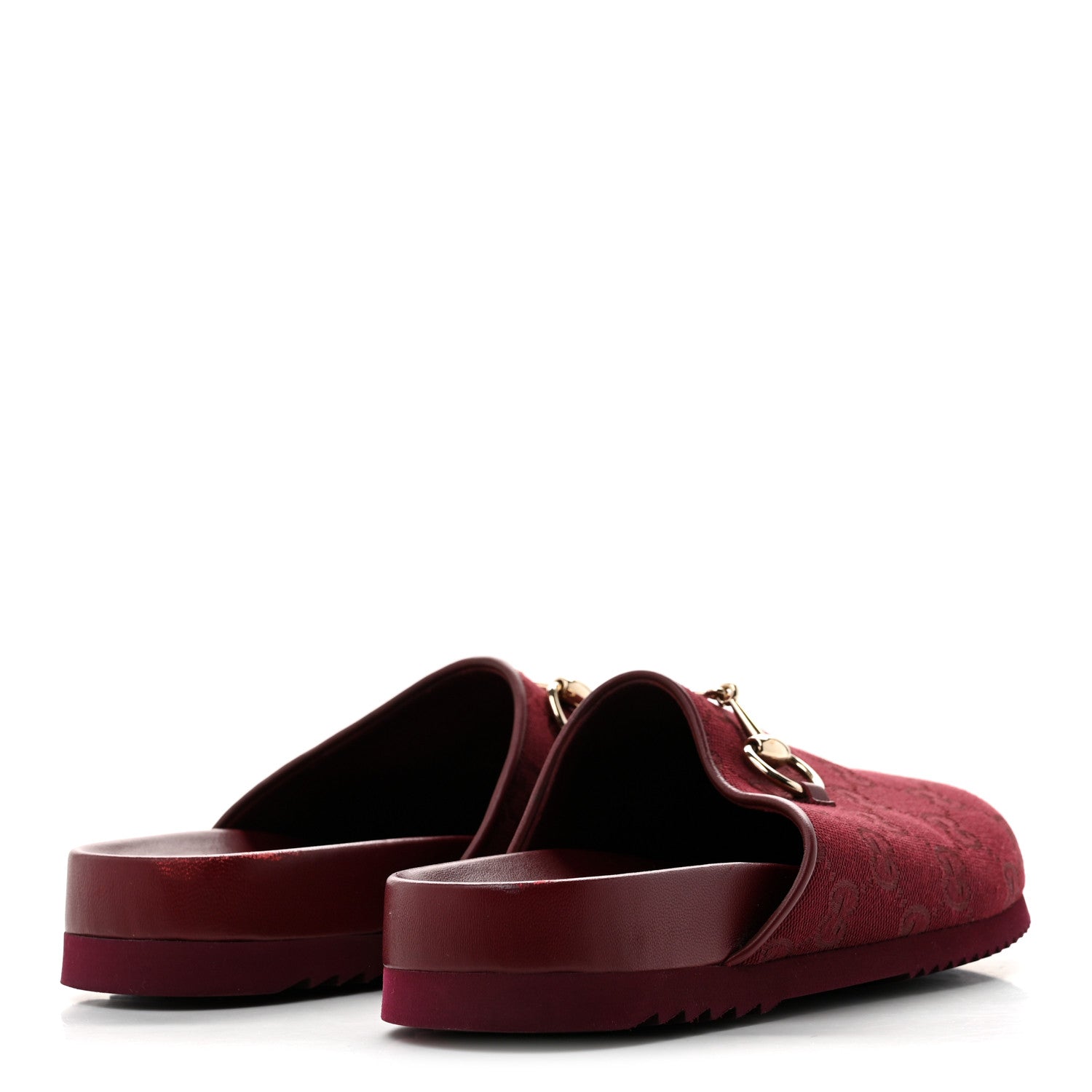 Gucci GG Supreme Monogram Womens Horsebit Slippers 36 Rosso Ancora 5 of 9
