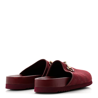 Gucci GG Supreme Monogram Womens Horsebit Slippers 36 Rosso Ancora 5 of 9