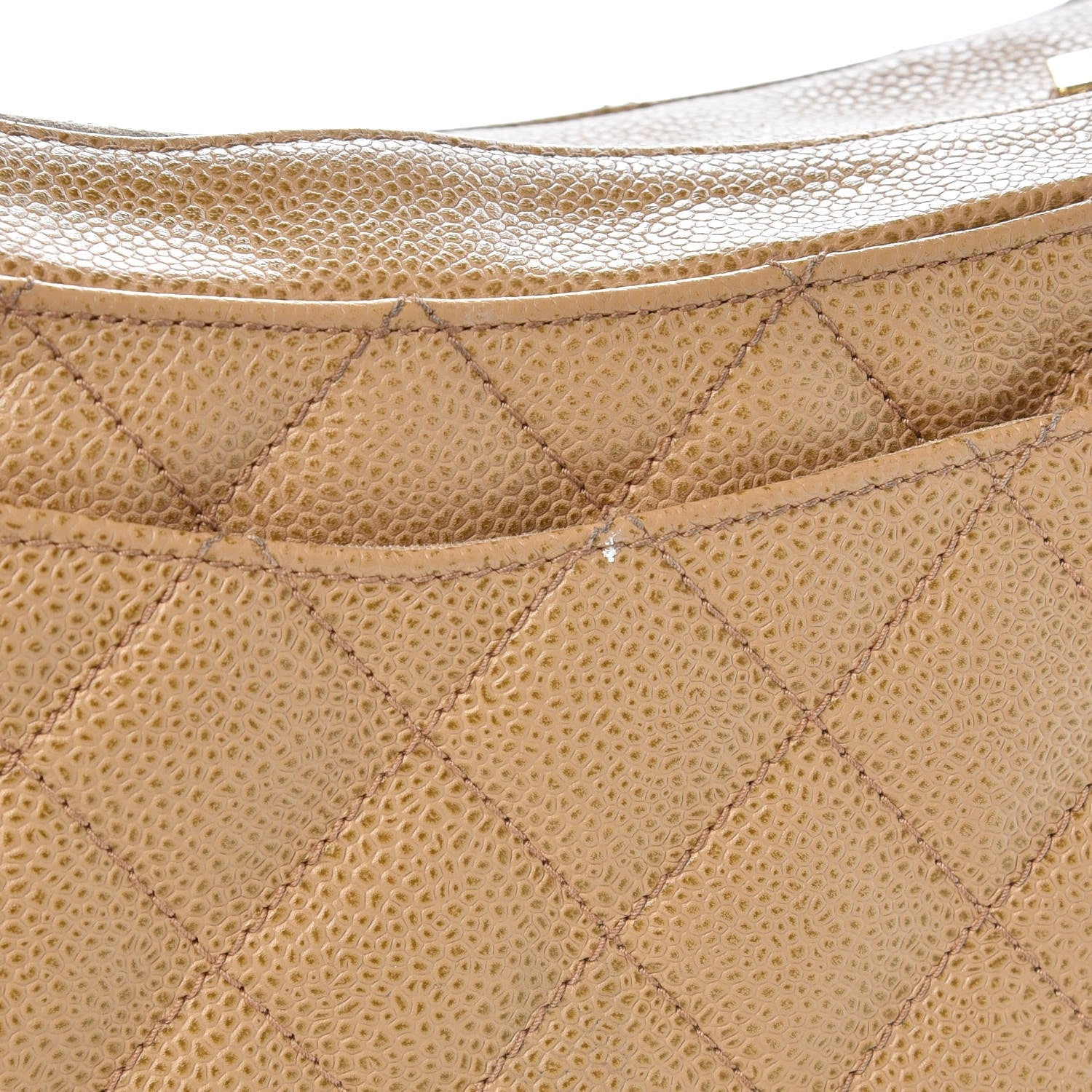 Chanel Caviar Quilted Timeless CC Shoulder Bag Beige 19 of 22