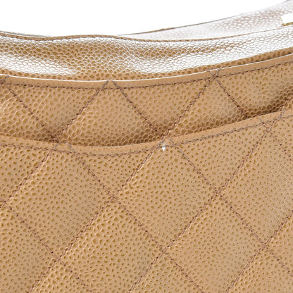Chanel Caviar Quilted Timeless CC Shoulder Bag Beige 19 of 22